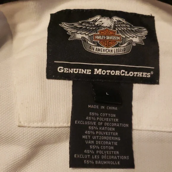 Harley Davidson, Large Mens Racing Performance Button-down short sleeve shirt - Picture 6 of 8
